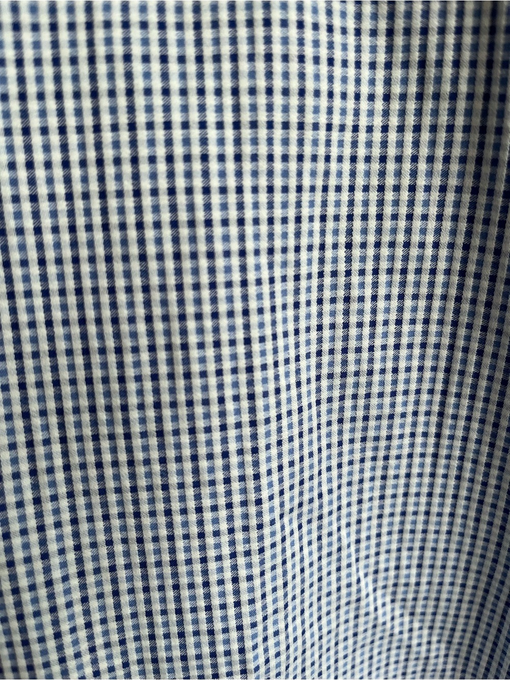 Bugatchi Uomo size 17:34/35 Blue Micro-Check Dress Shirt - Picture 7 of 9